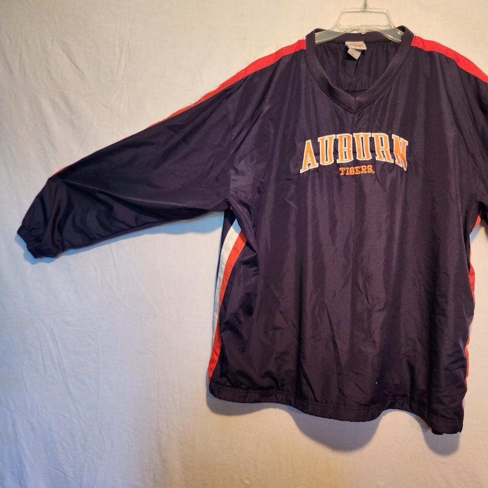 VTG Auburn Tigers V-neck Pullover Windbreaker Jacket Men's XL By Red Oak - Picture 7 of 11